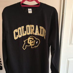 Colorado Men's Black T-shirt Long Sleeve, Size L